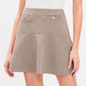 Loft Plaid A-Line Skirt